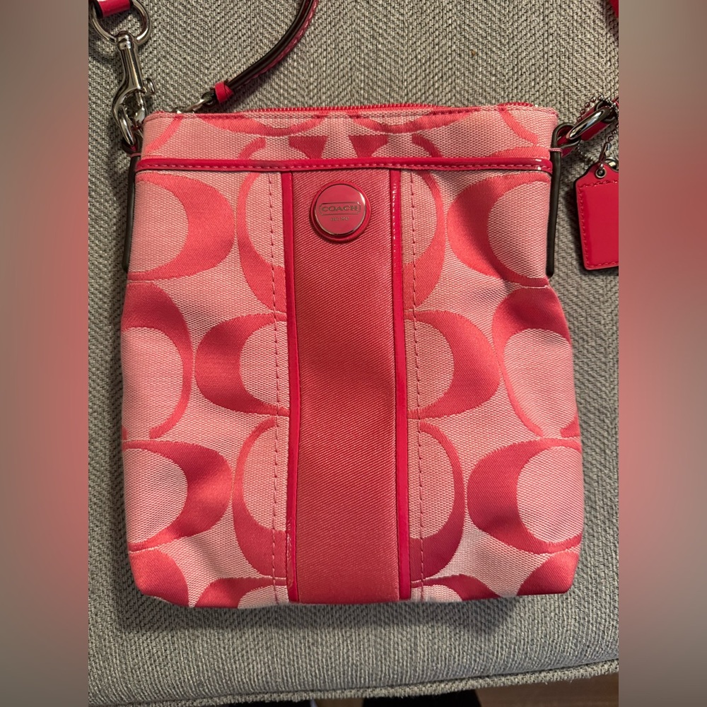 Coach Pink Patterned Crossbody Bag